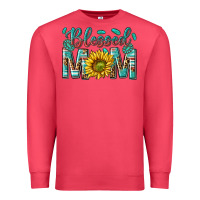 Cardinal western blessed mom with sunflower Premium Sweatshirt - texasbilliewilder
