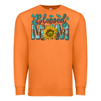 Carrot western blessed mom with sunflower Premium Sweatshirt - texasbilliewilder