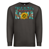 Smoke western blessed mom with sunflower Premium Sweatshirt - texasbilliewilder