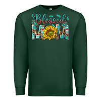 Sports Green western blessed mom with sunflower Premium Sweatshirt - texasbilliewilder