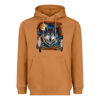 Meerkat Wolf And Feathers Heavyweight Hoodie - RanaPortraitStore