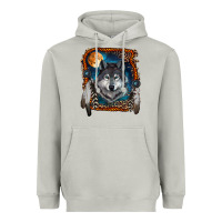 Moon Dust Wolf And Feathers Heavyweight Hoodie - RanaPortraitStore