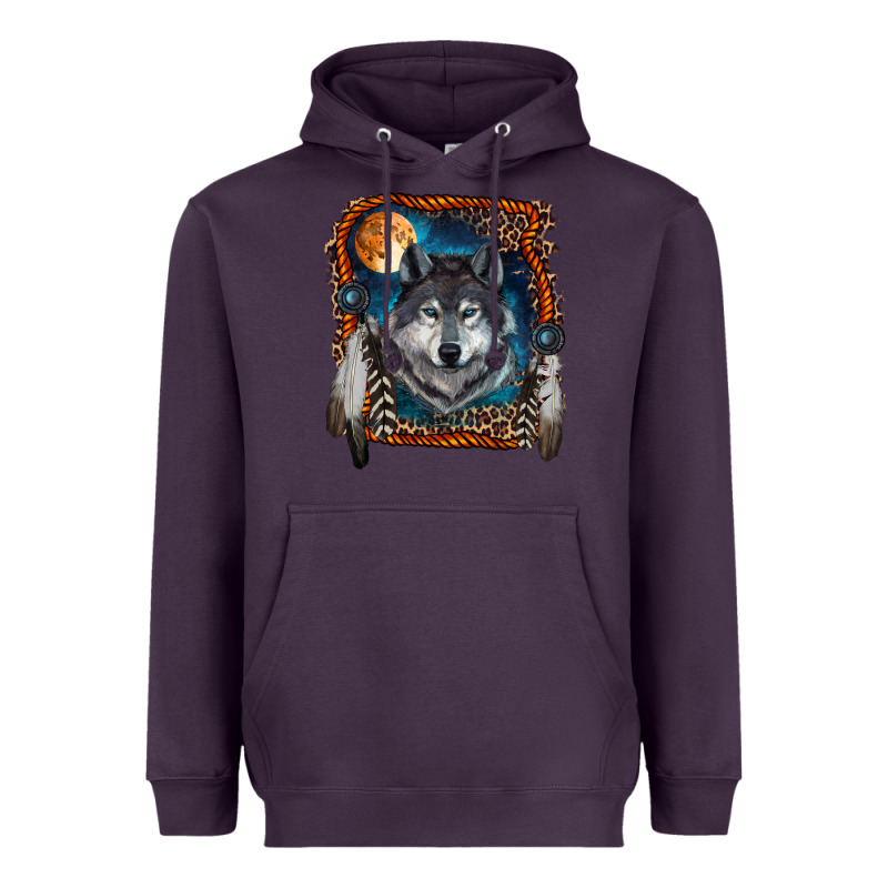 Wolf And Feathers Heavyweight Hoodie by RanaPortraitStore | Teevron