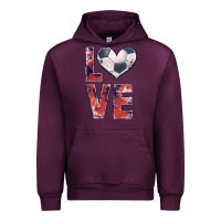 Mauve Wine soccer love Urban Hoodie - JahusDesignShop