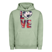 Pigment Oil Green soccer love Urban Hoodie - JahusDesignShop