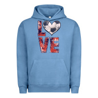 Pigment Pebble Blue soccer love Urban Hoodie - JahusDesignShop