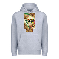 Heather Grey strong black queen 12 oz can cooler (slim) Premium Hoodie - Artiststas