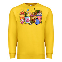 Lemon cartoon characters coffee cups Premium Sweatshirt - Zillion Design Studio