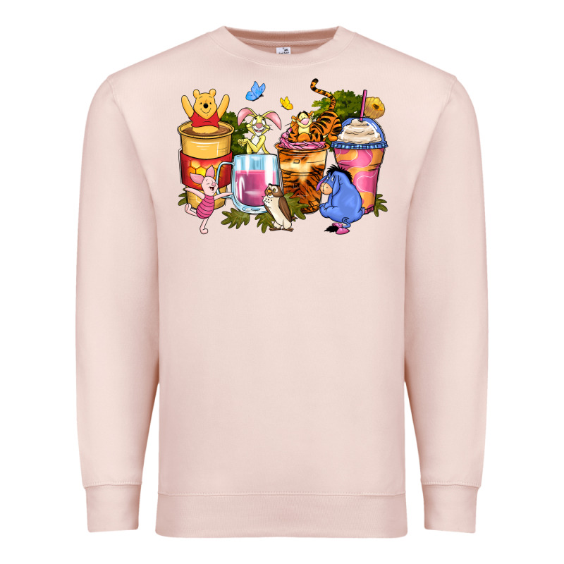 Cartoon Characters Coffee Cups Premium Sweatshirt by Zillion Design Studio | Teevron