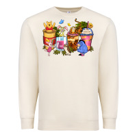 Sandshell cartoon characters coffee cups Premium Sweatshirt - Zillion Design Studio
