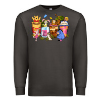 Smoke cartoon characters coffee cups Premium Sweatshirt - Zillion Design Studio