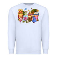 White cartoon characters coffee cups Premium Sweatshirt - Zillion Design Studio