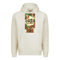 Oatmeal Heather strong black queen 12 oz can cooler (slim) Premium Hoodie - Artiststas