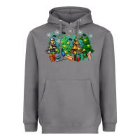 Storm christmas trees with hockey Heavyweight Hoodie - Zillion Design Studio