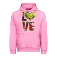 Fuchsia Pink softball love Urban Hoodie - JahusDesignShop