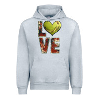 Heather Grey softball love Urban Hoodie - JahusDesignShop
