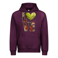 Mauve Wine softball love Urban Hoodie - JahusDesignShop