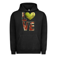 Pigment Black softball love Urban Hoodie - JahusDesignShop