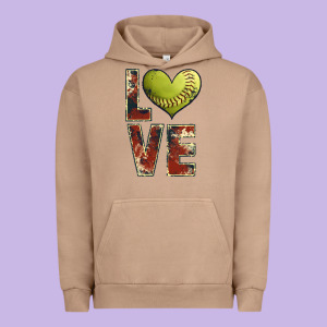 Softball Love Urban Hoodie Designed By Jahusdesignshop