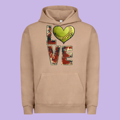 Softball Love Urban Hoodie Designed By Jahusdesignshop