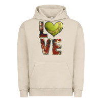 Pigment French Oak softball love Urban Hoodie - JahusDesignShop