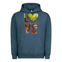 Pigment Midnight Navy softball love Urban Hoodie - JahusDesignShop