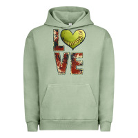 Pigment Oil Green softball love Urban Hoodie - JahusDesignShop