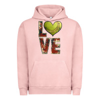 Pigment Salmon softball love Urban Hoodie - JahusDesignShop