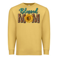 Antique Gold western blessed mom with sunflower Premium Sweatshirt - texasbilliewilder