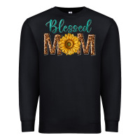 Black western blessed mom with sunflower Premium Sweatshirt - texasbilliewilder