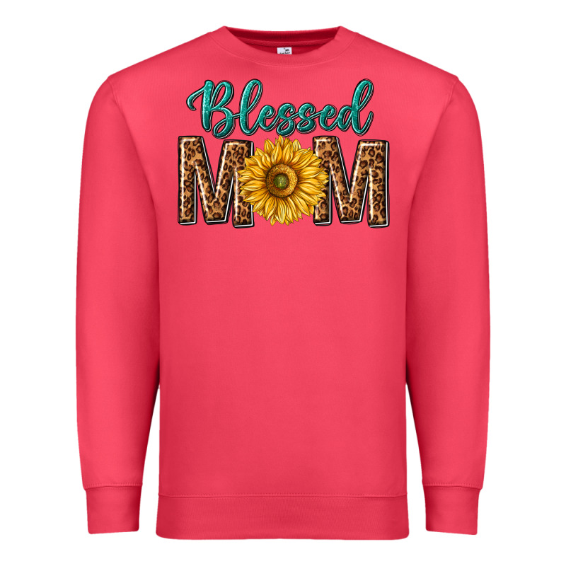 Western Blessed Mom With Sunflower Premium Sweatshirt by texasbilliewilder | Teevron