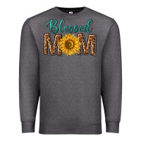 Charcoal Heather western blessed mom with sunflower Premium Sweatshirt - texasbilliewilder