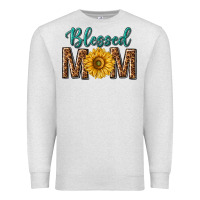 Oatmeal Heather western blessed mom with sunflower Premium Sweatshirt - texasbilliewilder
