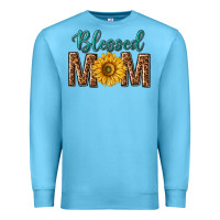 Ocean Blue western blessed mom with sunflower Premium Sweatshirt - texasbilliewilder