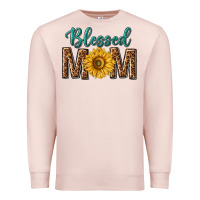 Pale Pink western blessed mom with sunflower Premium Sweatshirt - texasbilliewilder