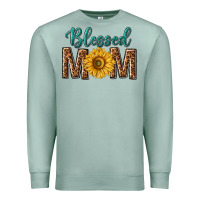 Seafoam western blessed mom with sunflower Premium Sweatshirt - texasbilliewilder