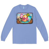 Colony Blue easter egg background Long Sleeve Tee - BarkalooDesign
