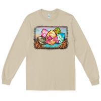 Mushroom easter egg background Long Sleeve Tee - BarkalooDesign