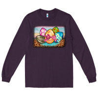 Plum easter egg background Long Sleeve Tee - BarkalooDesign