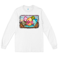 White easter egg background Long Sleeve Tee - BarkalooDesign
