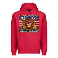 Cardinal 4th of july longhaired cow tumbler Premium Hoodie - Jasminsmagicworld