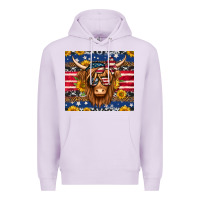 Lilac 4th of july longhaired cow tumbler Premium Hoodie - Jasminsmagicworld