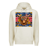 Oatmeal Heather 4th of july longhaired cow tumbler Premium Hoodie - Jasminsmagicworld