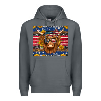 Rock 4th of july longhaired cow tumbler Premium Hoodie - Jasminsmagicworld