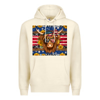 Sandshell 4th of july longhaired cow tumbler Premium Hoodie - Jasminsmagicworld