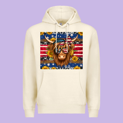 4th Of July Longhaired Cow Tumbler Premium Hoodie Designed By Jasminsmagicworld
