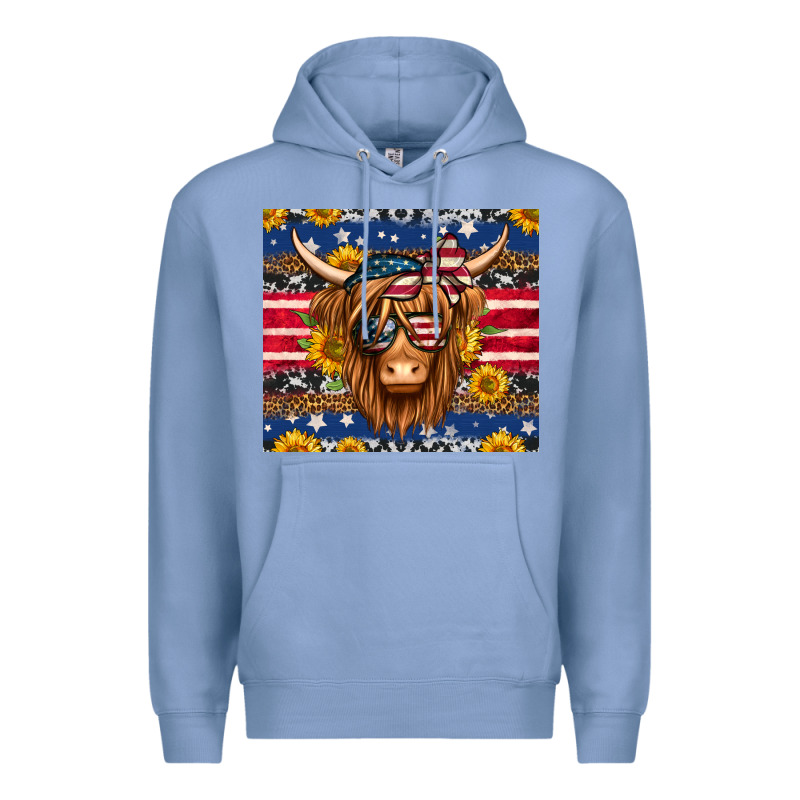 4th Of July Longhaired Cow Tumbler Premium Hoodie by Jasminsmagicworld | Teevron