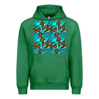 Emerald turquoise leopard seamless pattern Urban Hoodie - BundleAndBundleShop