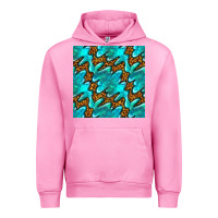 Fuchsia Pink turquoise leopard seamless pattern Urban Hoodie - BundleAndBundleShop