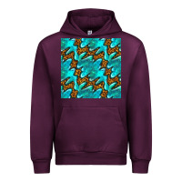 Mauve Wine turquoise leopard seamless pattern Urban Hoodie - BundleAndBundleShop